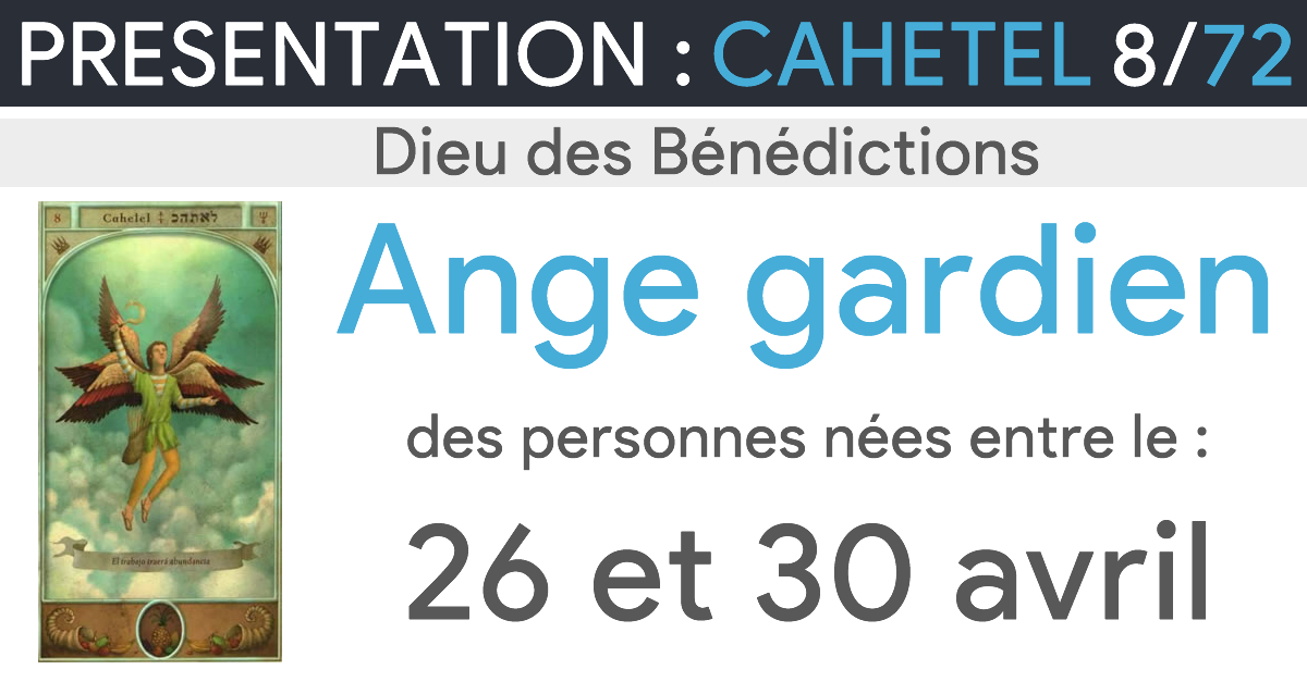 Ange Cahetel Gardien du 26 au 30 avril Présentation et Prière